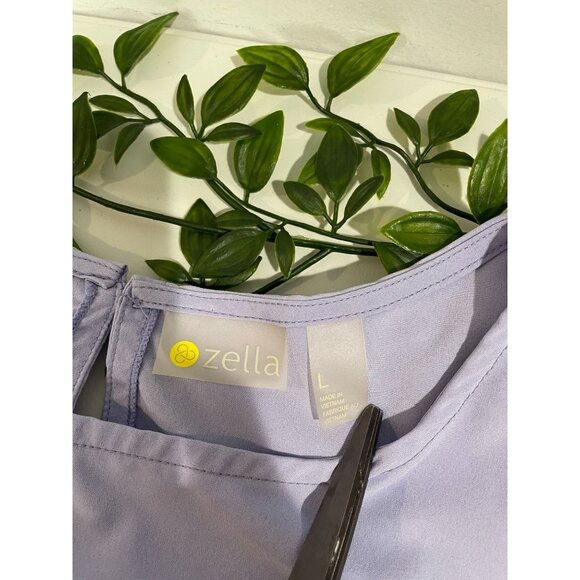 Zella Lavender Sleeveless Midi Dress With Cinched Waist & Pockets Size Large - Picture 8 of 11